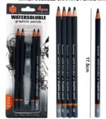 Water-Soluble Graphite Pencil with Waterbrush Pen – Perfect for Sketching, Shading, and Watercolor Effects - Image 3
